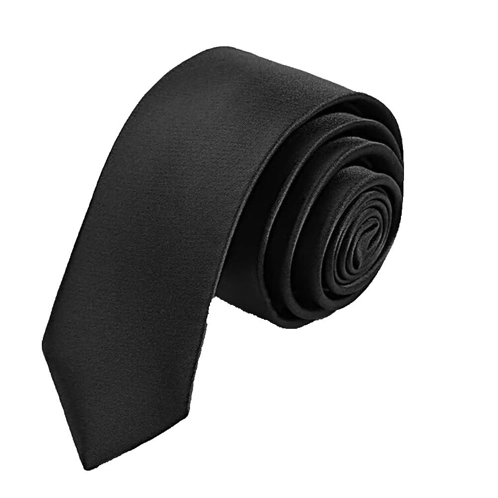 3 uds. Corbatas de portero hombres mujeres Lazy corbata cremallera accesorios de ropa funeraria hombres corbata delgada corbata negro vestido de corbata
