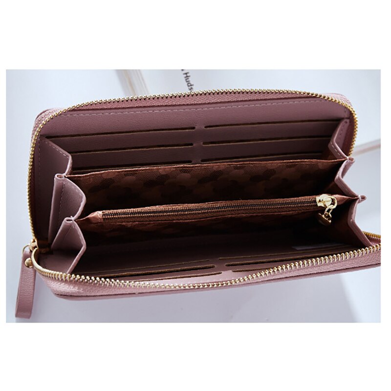 Wome pochette portefeuille grande capacité portefeuilles femme longue sac à main dame sacs à main téléphone poche porte-carte Carteras bracelet