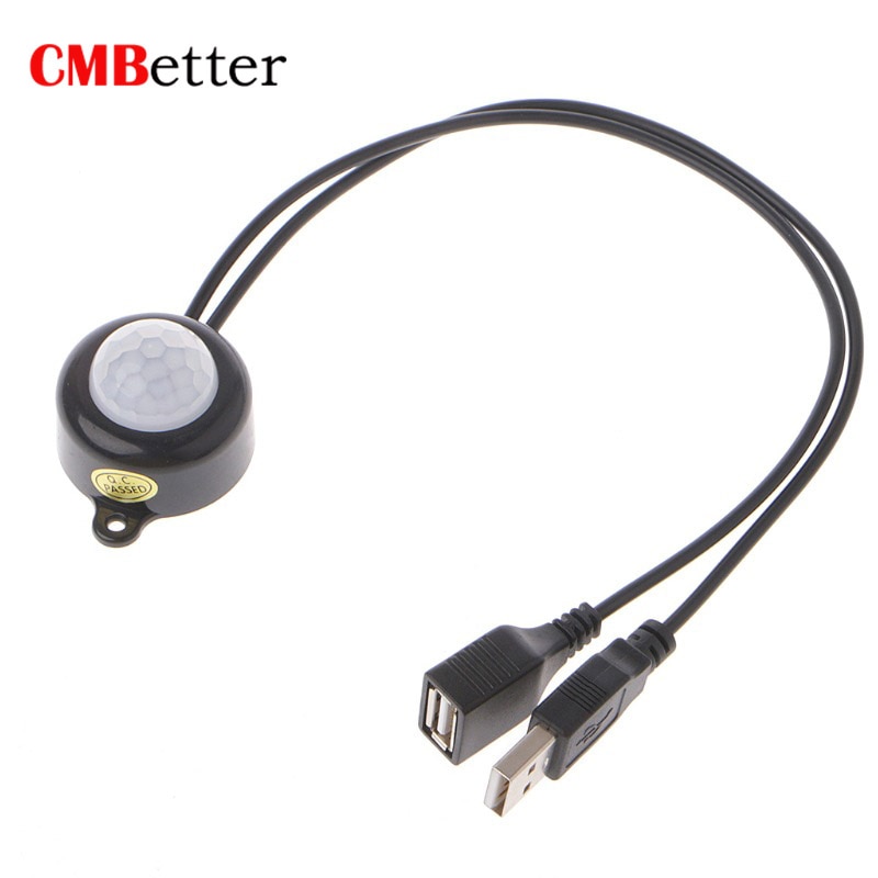 Pir Lichaam Infrarood Motion Sensor Auto On/Off Mini Led Human Detector Usb Schakelaar Voor Closet Corridor Badkamers Dc 5V/12V/24V