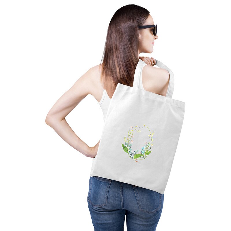 Eco Vrouwen Handtas Opvouwbare Strandtas Dagelijks Gebruik Schoudertas Bloem Print Casual Canvas Tote Herbruikbare Boodschappentassen