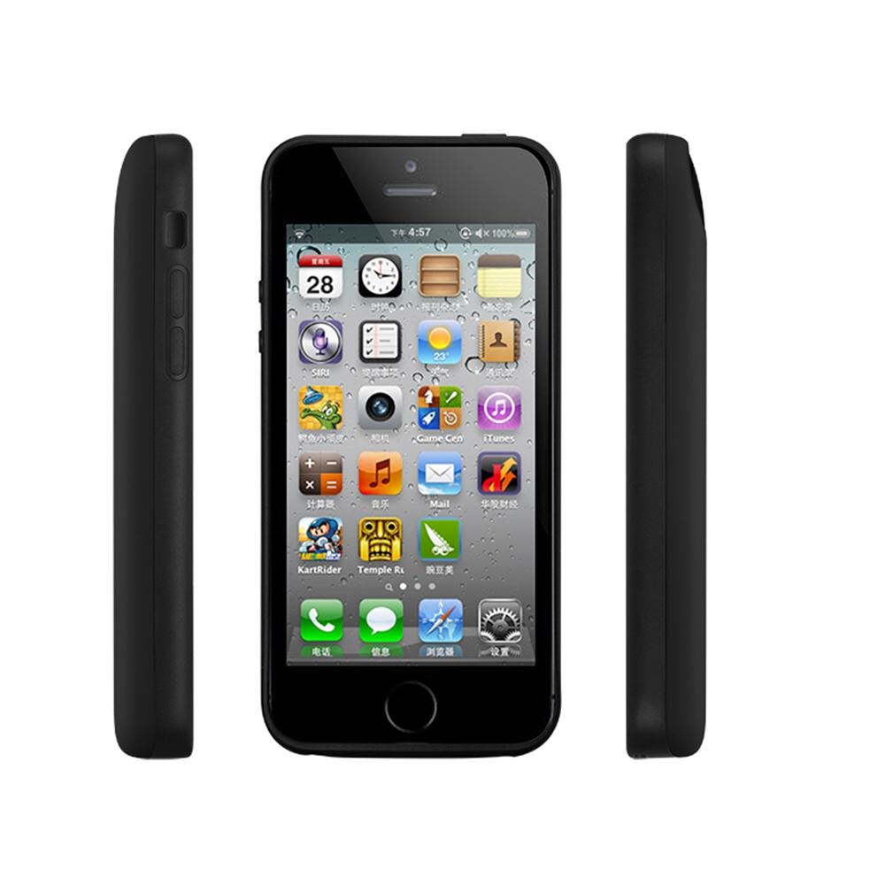 4000 mah batterijlader voor iphone 5 5s se 5500/8000 mah powerbank voor iphone 6 6s 7 8 plus mobiele telefoonhoesje oplader