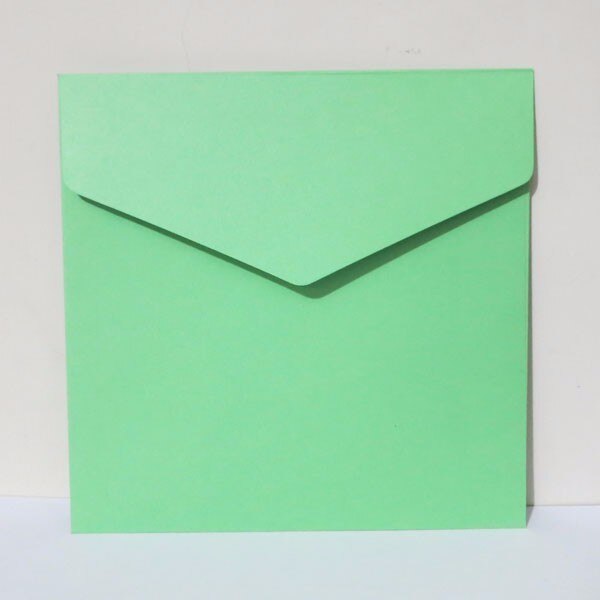 50pcs 127x127mm(5" x 5") Color Paper Envelope CD Storage Sleeve: 127mm Green
