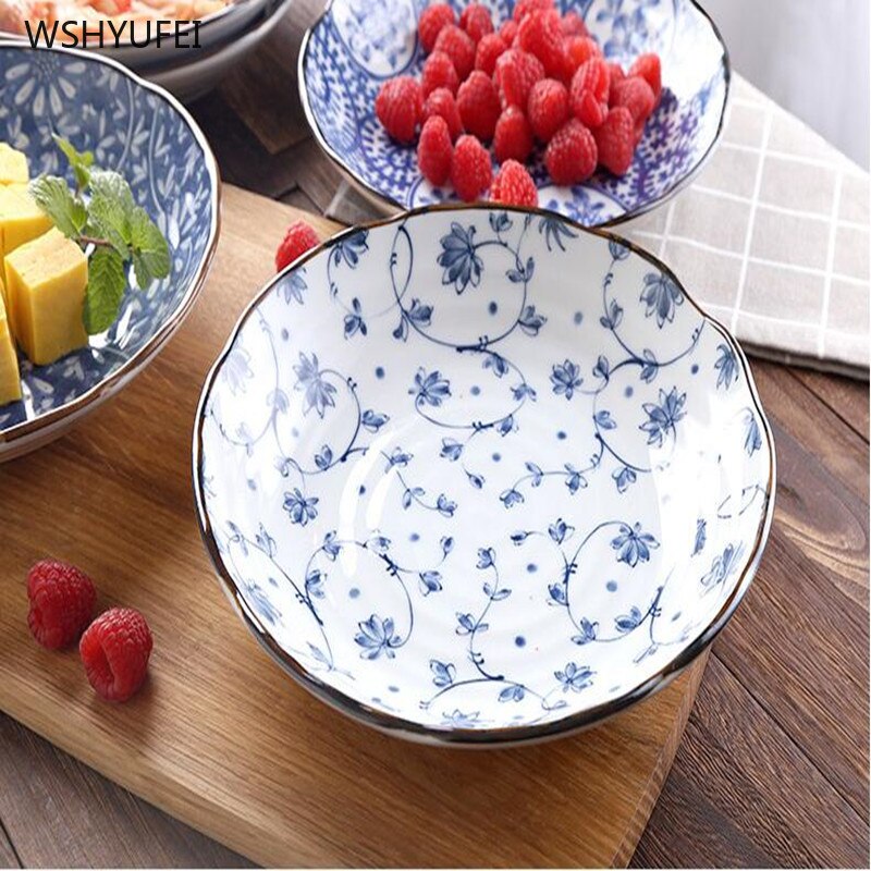 8 Inch Keramische Stijl Inkt Salade Fruitschaal Steak Westerse Voedsel Lade Sushi Moer Plaat Noedels Pizza Kom Keuken Benodigdheden