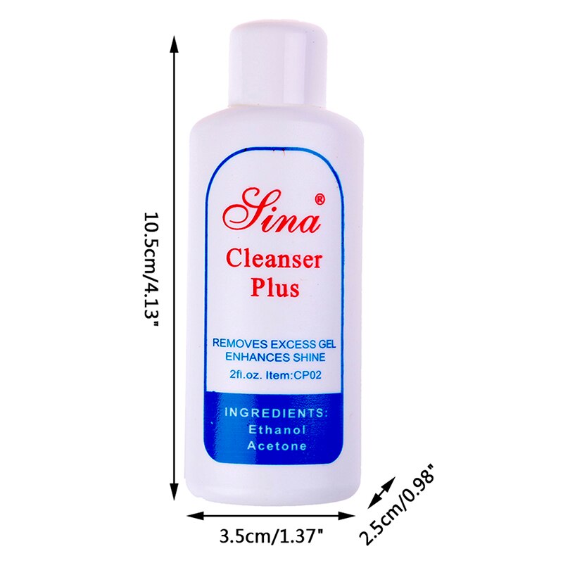 60ml Enhances Shine Cleanser Cleansing Gel Liquid Removes Excess Gel Remover Solvent Cleaner UV Nail Art Clean Degreaser