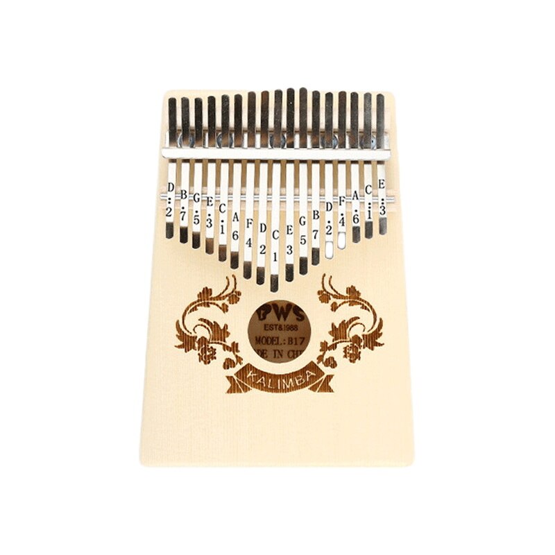 Kalimba 17- nøgle tommelfinger klaver mahogni finer integreret kalimba musikinstrument børn begynder bærbart finger klaver: 10