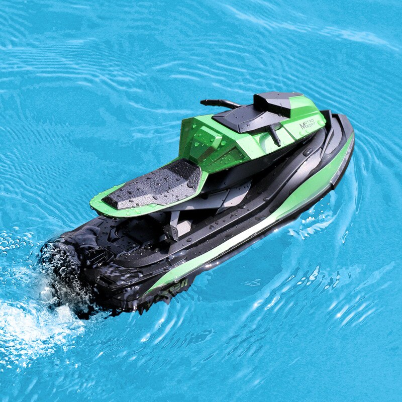 Barco RC 2,4G, barco a Motor eléctrico para niños, juguete de esquí acuático de verano, tiempo de LARGA RESISTENCIA Health99