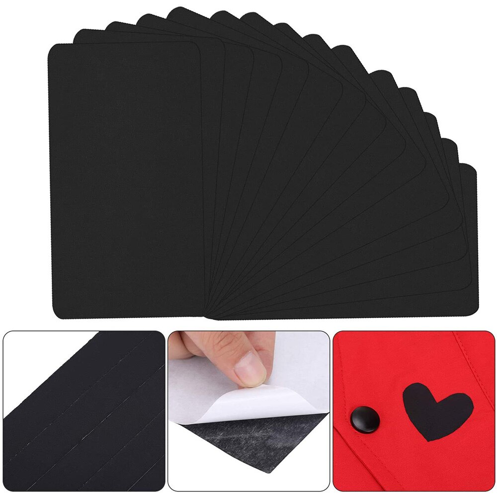 Parches negros impermeables de 4 uds, adhesivo de nailon autoadhesivo, parches para chaquetas, ropa, impermeable, paraguas, apliques, accesorios de costura