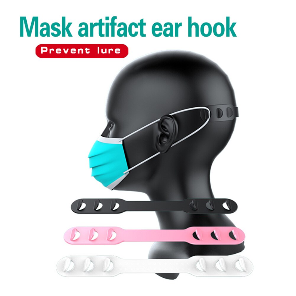 Mask Extension Hook 3 Levels Adjustable Anti-slip Ear Mask Grips Rubber Face Mask Extend Hook Retainer Clip for Earloop Mask