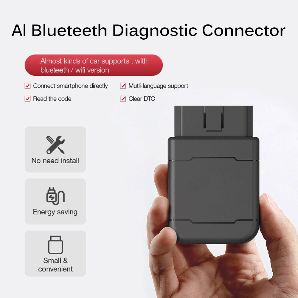 Portable Car Bluetooth Diagnostic Connector Automobile Detector Automobile Fault Diagnostic Instrument Automobile Detector