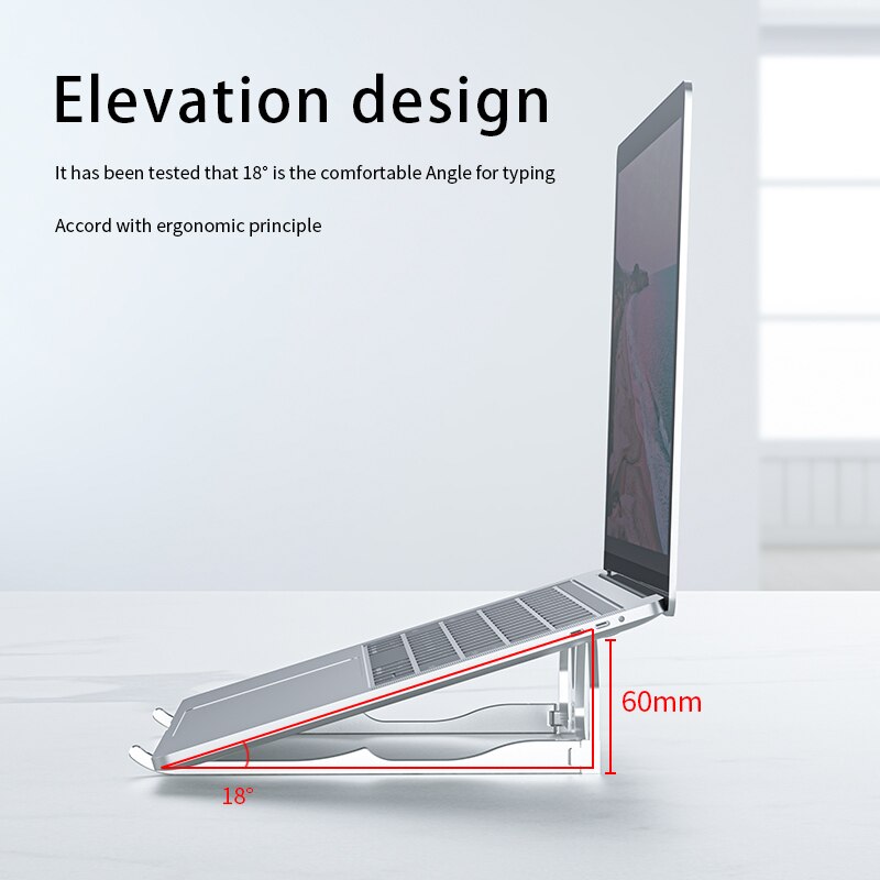 Faltbarer laptopständer aus aluminiumlegierung in brillenform, universelle notebook-halterung für 16in laptops, ipads und tablets zum lesen und arbeiten