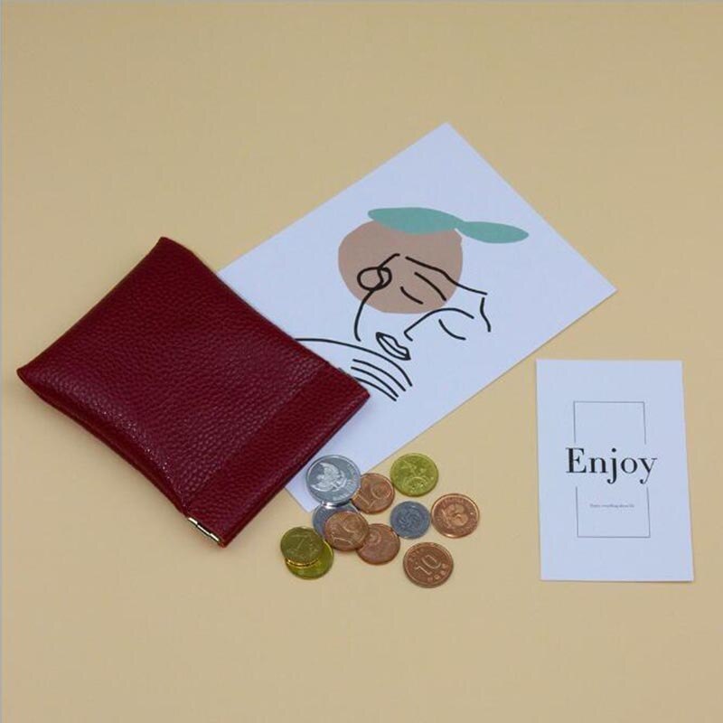 Mini Pu Lederen Portemonnee Portemonnee Tas Sleutelhanger Oordopjes Hoofdtelefoon Credit Kaarthouder