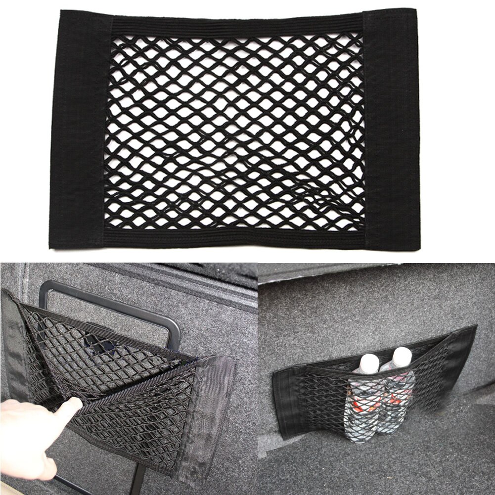 Car Auto Back Rear Trunk Seat Elastic String Net Mesh Storage Bag Pocket Cage