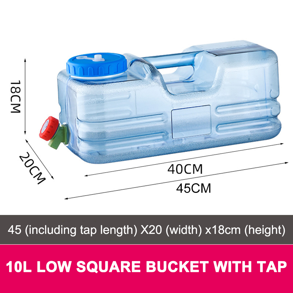 5/8/10//12/15L Portable Water Bucket Driving Pure Water Tank Container with Faucet for Outdoor Camping Cooking Picnic Hiking