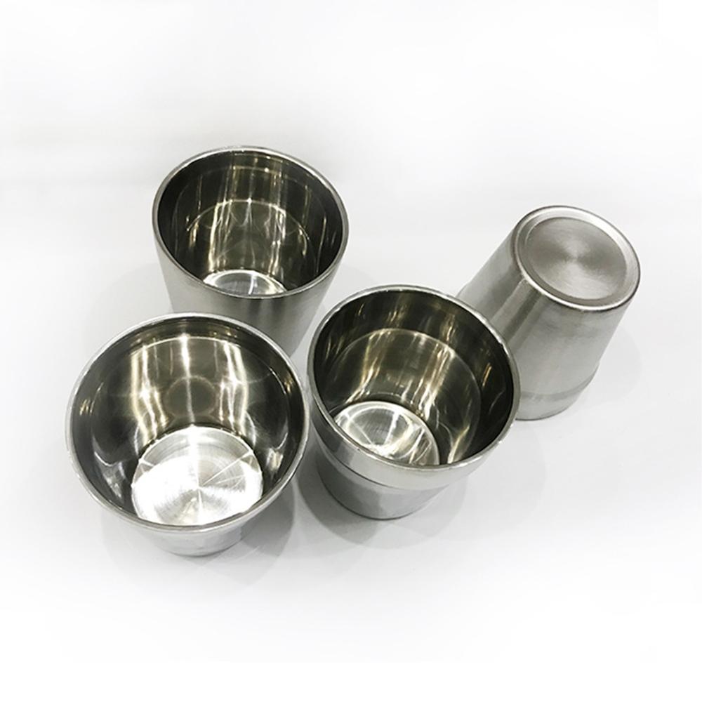 6.4oz Double-Layer Pint Cup Impact-Resistant Metal Durable Cups Stainless Steel Cups