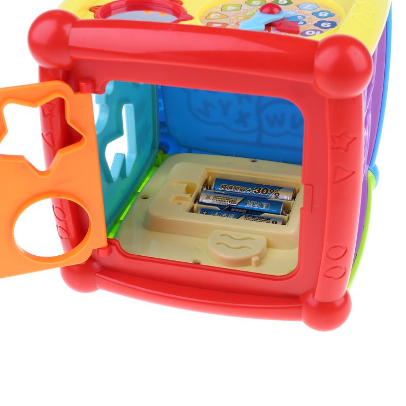 Multifunctional Musical Toys Toddler Baby Box Music Activity Cube Gear Clock Geometric Blocks Sorting Educational Toys