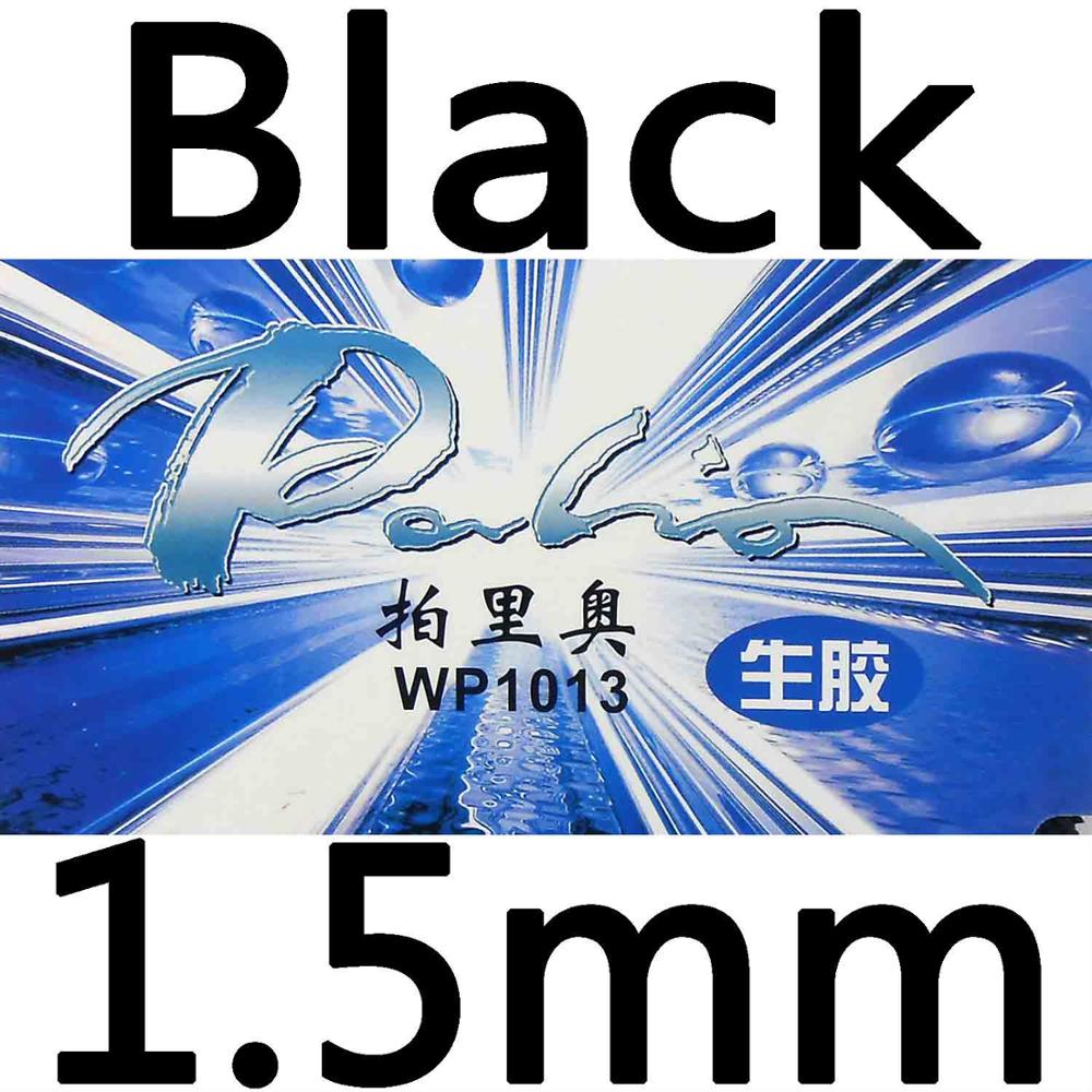 Palio WP1013 (WP 1013, WP-1013) medium pips-out tafeltennis/pingpong rubber met spons: Black 1.5mm