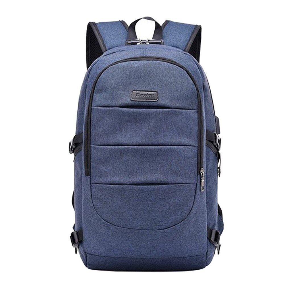 Backpack USB Charging Backpacks Anti-theft waterproofing Travel Bags Travel Rucksack Outdoor Sports Climbing Bag: Blue