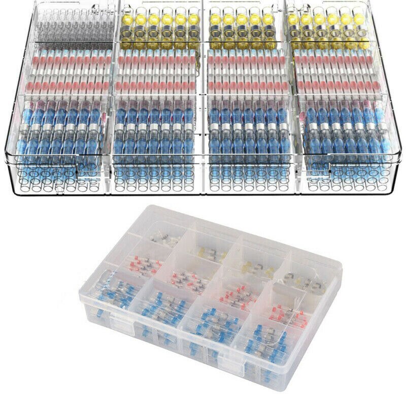Kit De Bornes à Souder Thermorétractables - Douilles étamées, Isolation PE, Couleur Noire, Neuf
