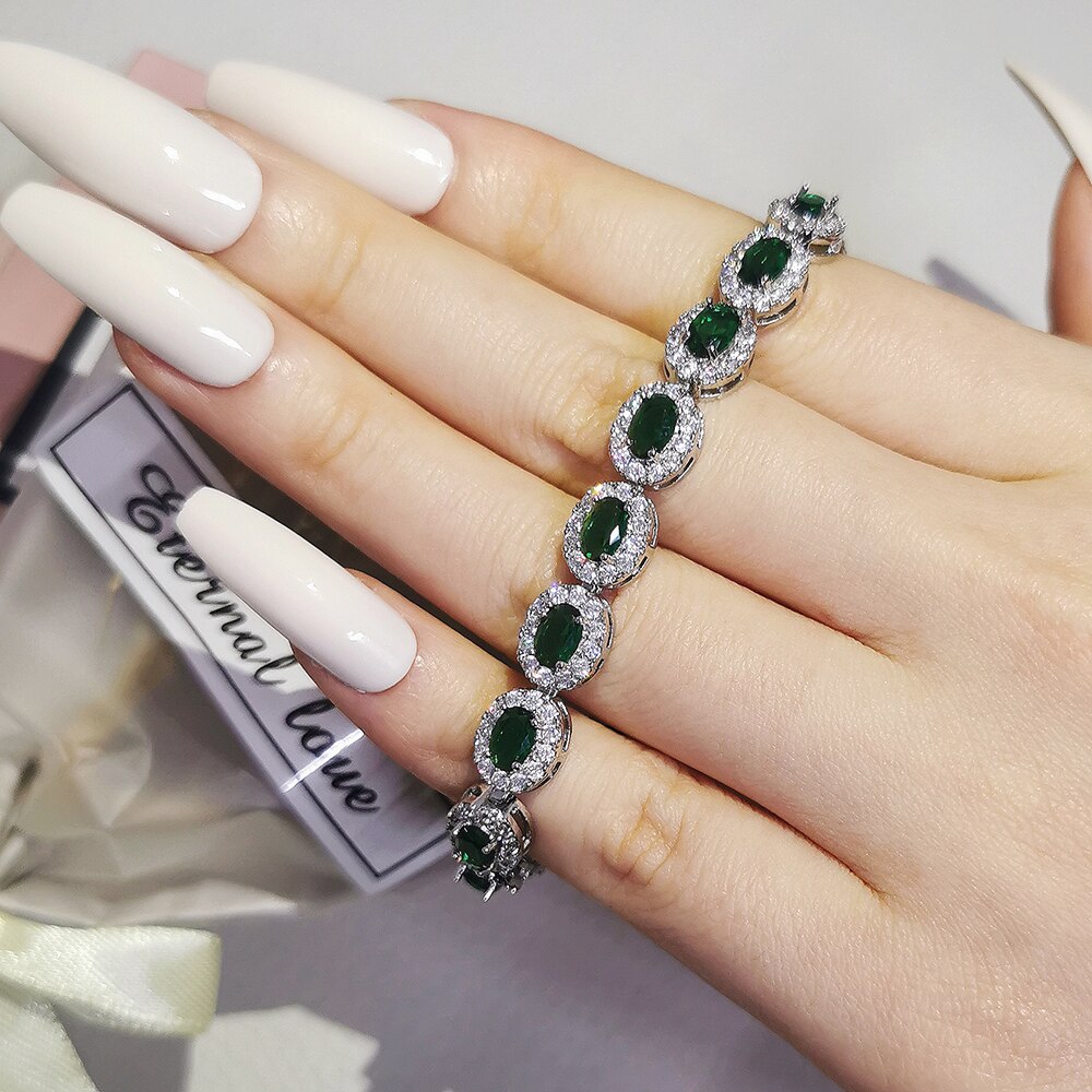 Confezione da 2 pezzi Set di gioielli da sposa color argento Halo anello di fidanzamento orecchino tondo per regalo di nozze J7260