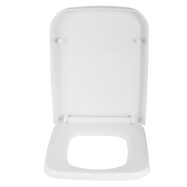 White Square Toilet Seat Soft Close Quick Release Wrapover Top Fix NCG 199: Default Title