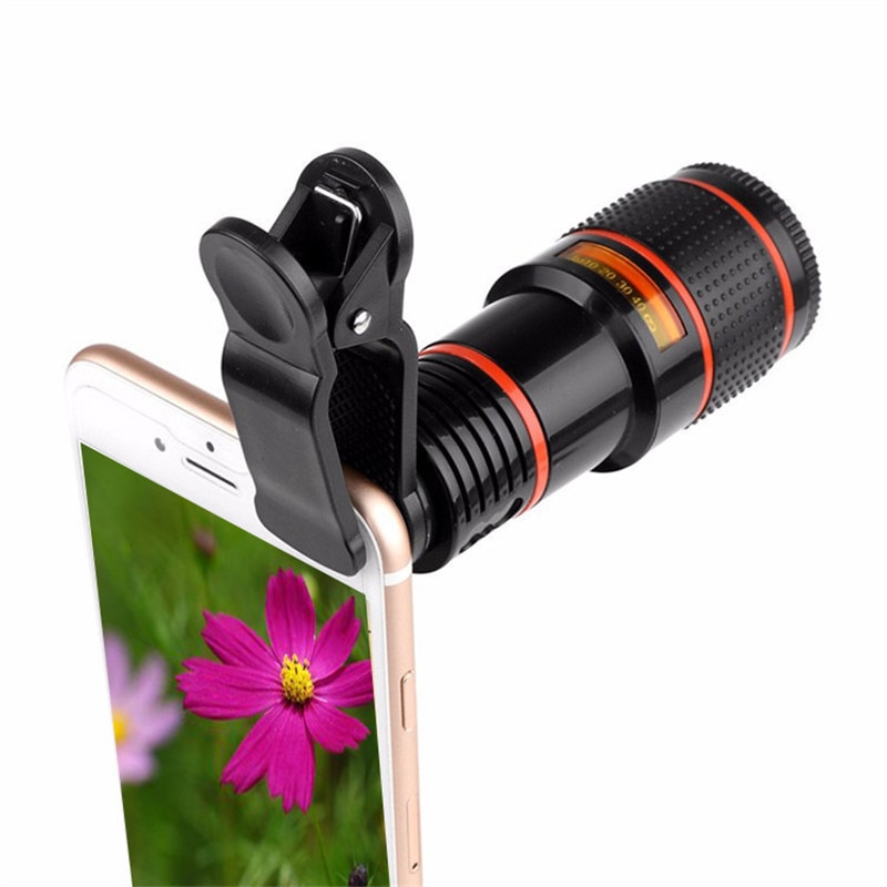 8x 12x Handy Objektiv Clip Optische Zoom Teleskop Objektiv HD Smartphone Kamera Objektiv für iPhone X Xs MAX XR 8 für Samsung S8 S9
