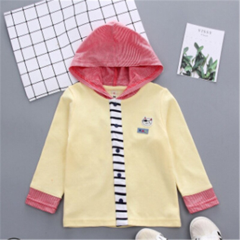 0-3years Kids Winter Fleece Jassen Voor Jongen Geul Kinderen Hooded Warme Bovenkleding Windjack Baby Meisjes Jassen Jongens Uitloper Tops: YELLOW / 18m