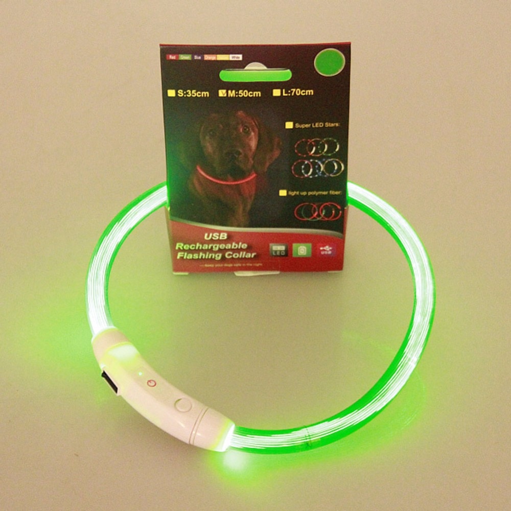 Hondenhalsband led hondenhalsband licht gloeiend in het donker knipperende halsband