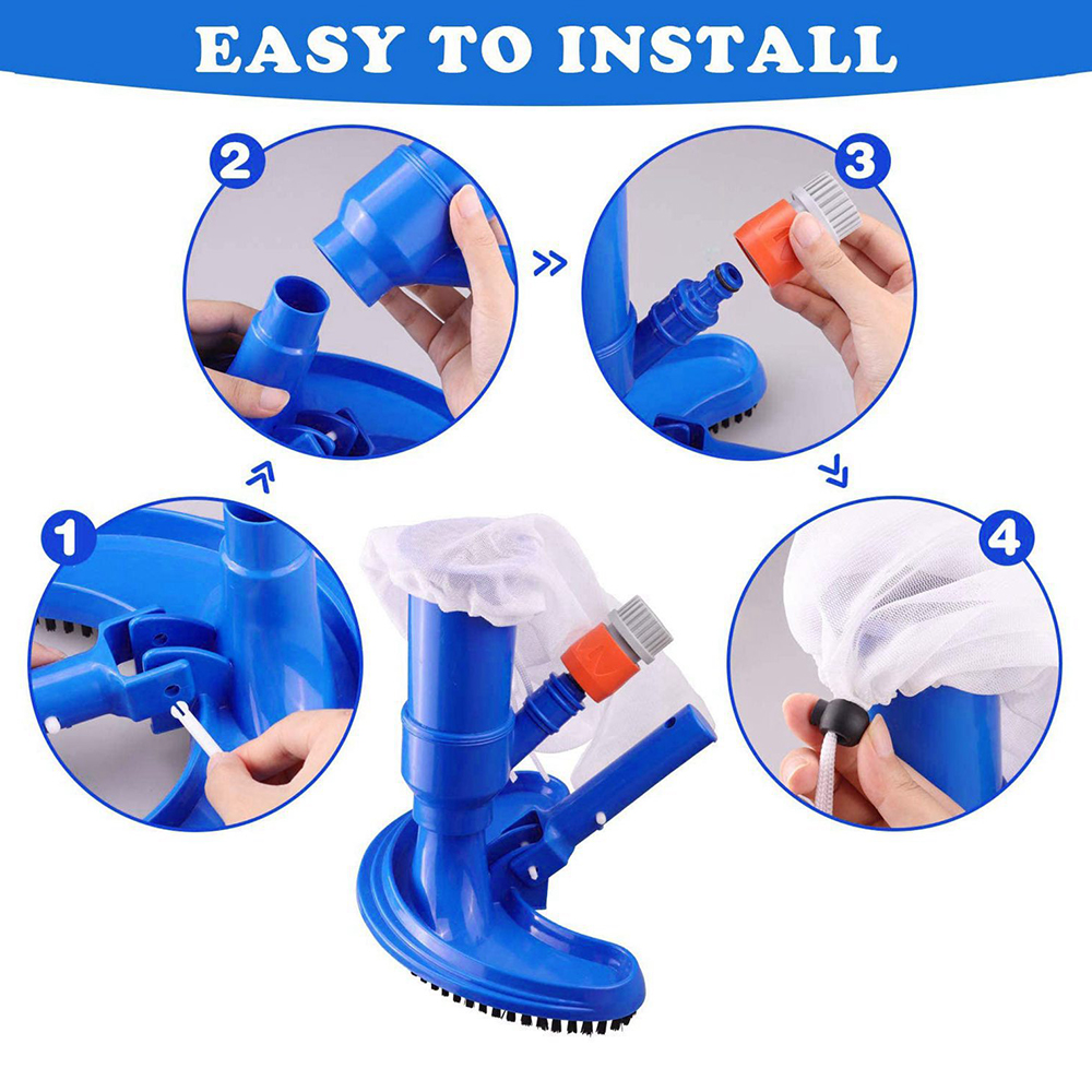 1set Swimming Pool Vacuum Cleaner Cleaning Robot Clean Electrical Spa Tub Tool Kit Pool Suction Machine Portable Pool Cleaning