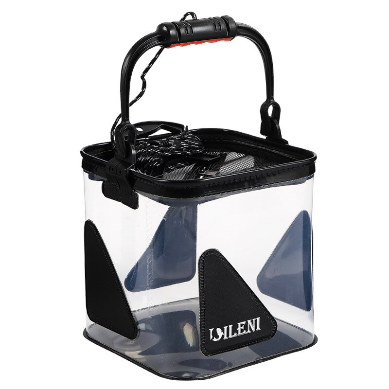 20cm 24cm 30cm 35cm Foldable transparent fishing bucket portable folding bucket car washing bucket children outdoor fishing