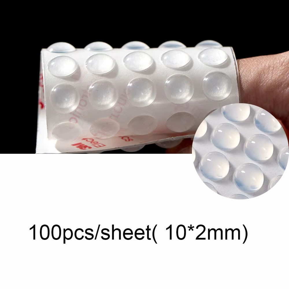 Silicone Nail Art Keyboard Sticker Transparent Hemispherical Keyboard Stickers Nail Art Typing Assistant: Brown