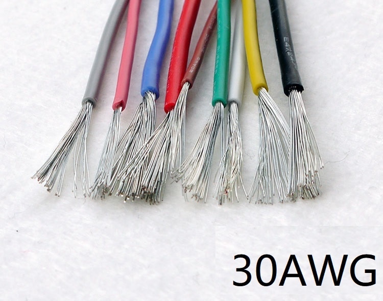 1M UL3239 Flexibele Silicone Draad 30AWG Geïsoleerde Vertind Koperen Elektrische Kabel Silicagel Zachte Heatproof Diy Core Test Lijn 3KV