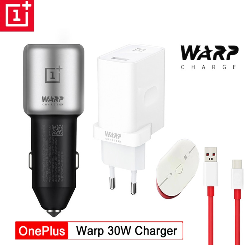 Cargador de coche OnePlus 7T Pro urdimbre 5V 6A, cargador de coche europeo de carga rápida con urdimbre Original para One Plus 7Pro 7 6T 6 OnePlus, Cable de urdimbre