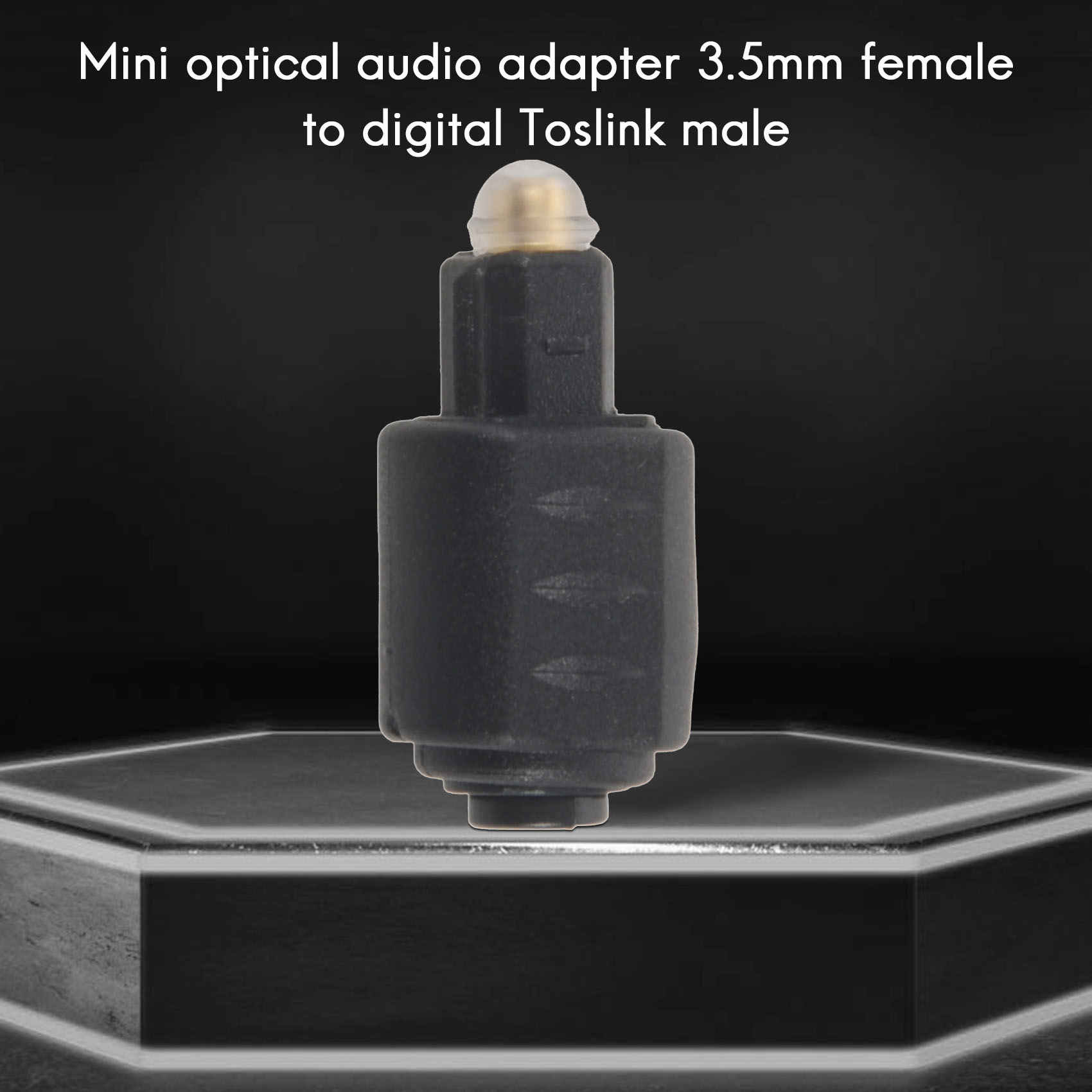 Mini optischer Audio--Adapter 3,5-mm-Buchse zum digitalen Toslink-Stecker für Verstärker