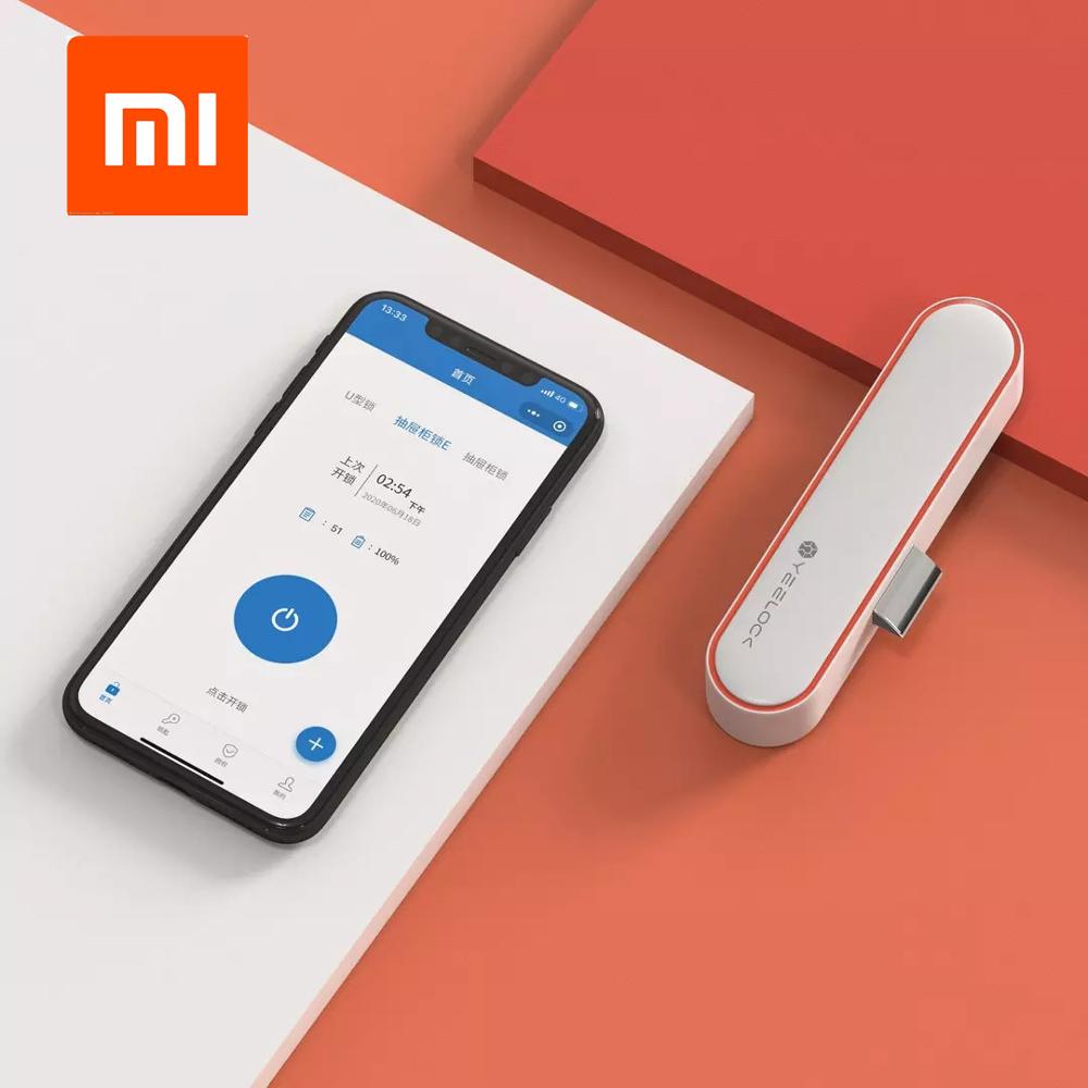 Original Xiaomi MIjia YEELOCK Smart Drawer Cabinet Lock Keyless Bluetooth APP Unlock Anti-Theft Child Safety File Security