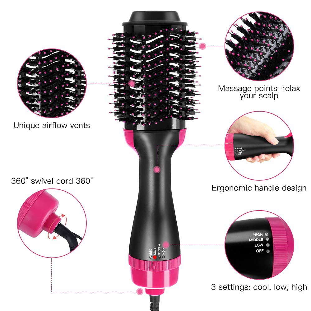 3 IN 1 One Step Hair Dryer Volumizer Electric Blow Dryer Air Brush Hair Straightener Curler Comb Hair Dryer And Styler