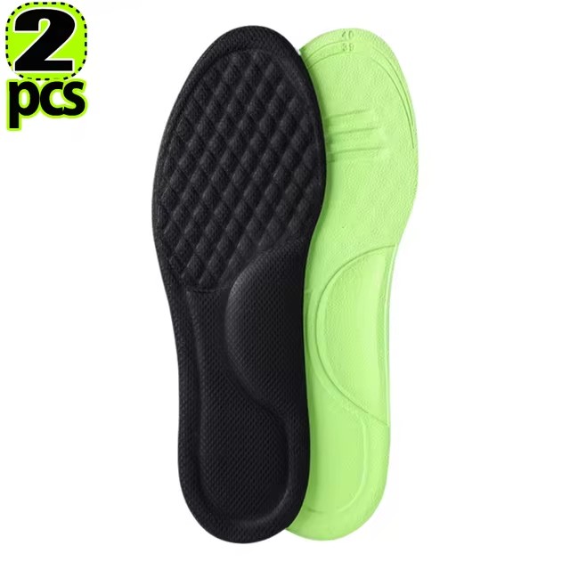12/2pcs Sports Insoles for Shoes 5D Massage Soft Deodorant Breathable Shock Absorbant Cushion Running Insoles for Feet Men Women: Beige / 6