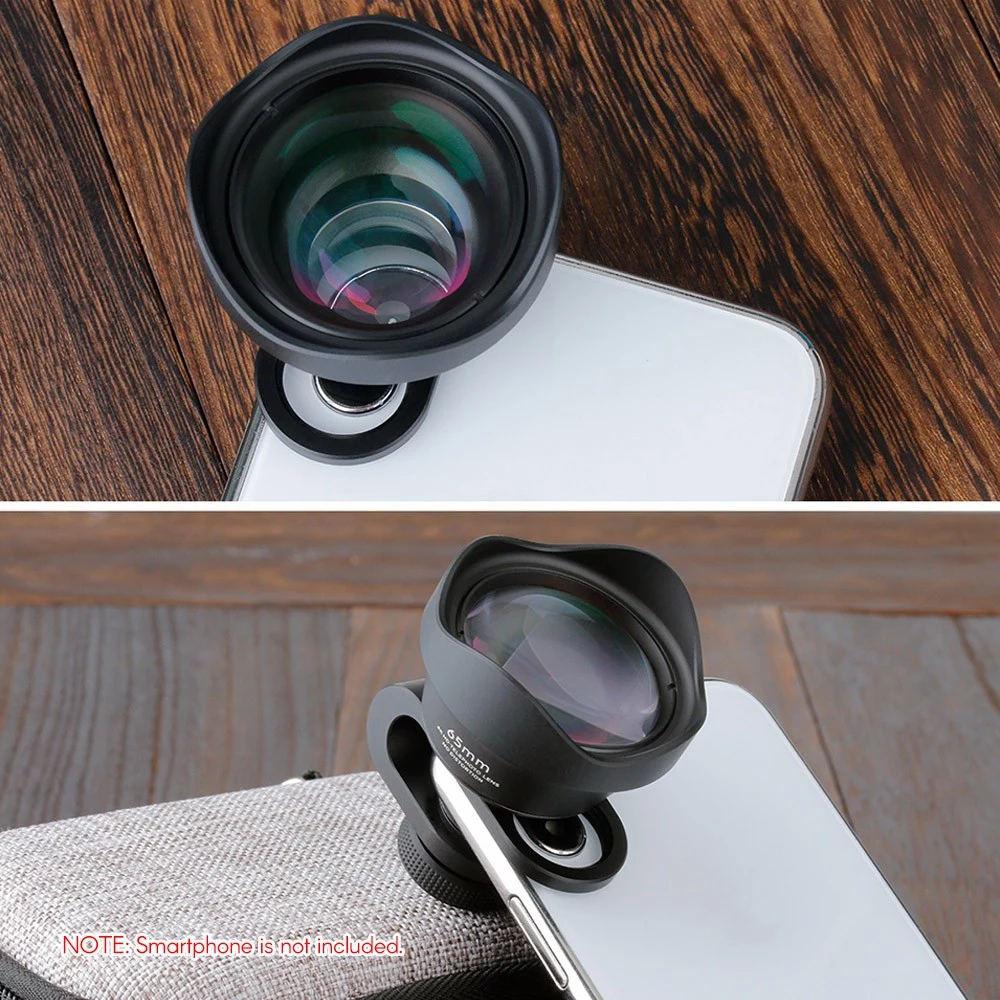 Ulanzi PH-8151 65mm 4K HD Telephoto Lens with 17mm Clip for iPhone Max Xs X for Samsung S8 S9 for Huawei Xiaomi Smartphone r60