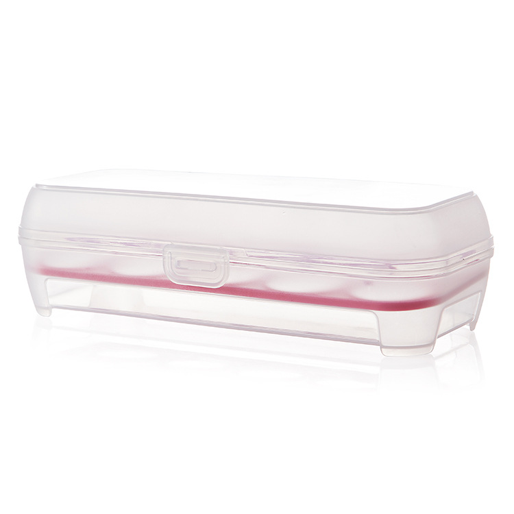 Schärfer Kunststoff Ei Container fallen Kühlschrank Frische Lagerung Boxs Küche Werkzeuge Tragbaren Wilden Picknick Ei Organizer: 10 Gitter Rose rot