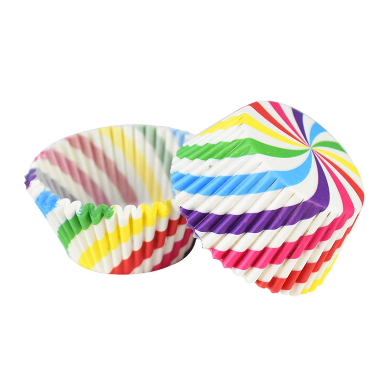 Emballage de gâteaux en papier, 100 pièces, tasses à Muffin, fête, bricolage, cuisine, lieu de cuisson, moule Cupcake, Dessert, boîte étanche à l&#39;huile de 7cm: D03
