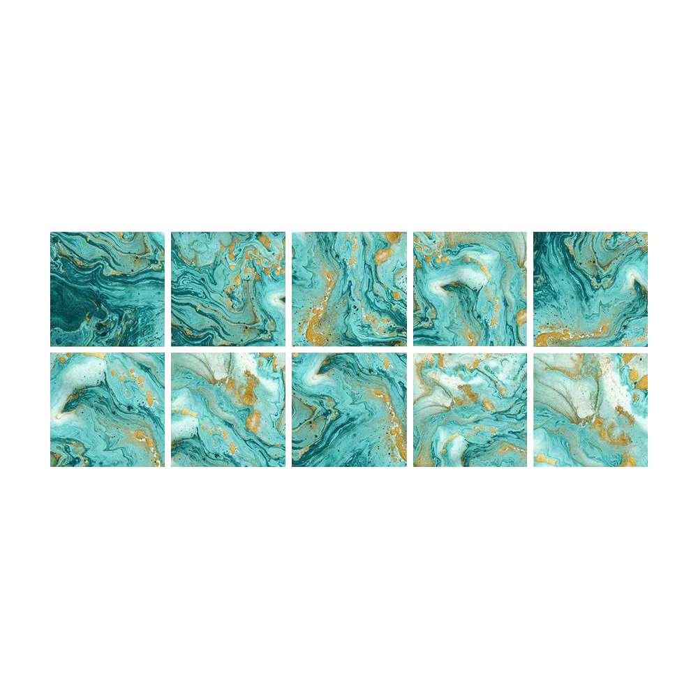 10pcs/set Marble Imitation Ceramic Tile Floor Wall Sticker Living Room Kitchen Bathroom Imitate Tile Wall Sticker