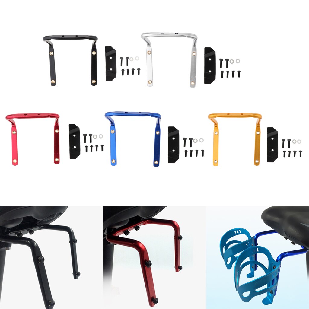 Podwójny uchwyt na bidon adapter ze stopu aluminium podwójne butelki uchwyt stojak na wioślarz kolarstwo powrót zacisk sztycy siodło