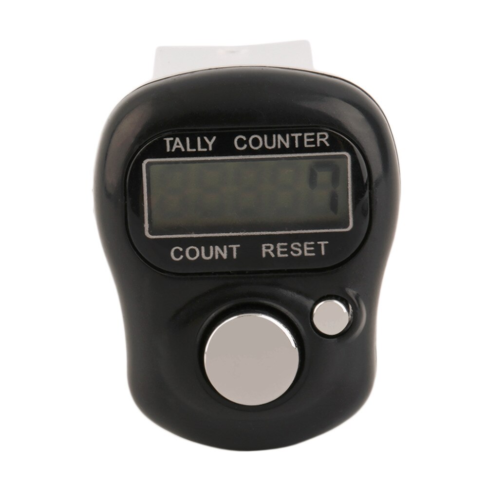 Mini Digital LCD Electronic Counter Digital Golf Sports Universal Black/White Finger Hand Held Ring Tally Counter