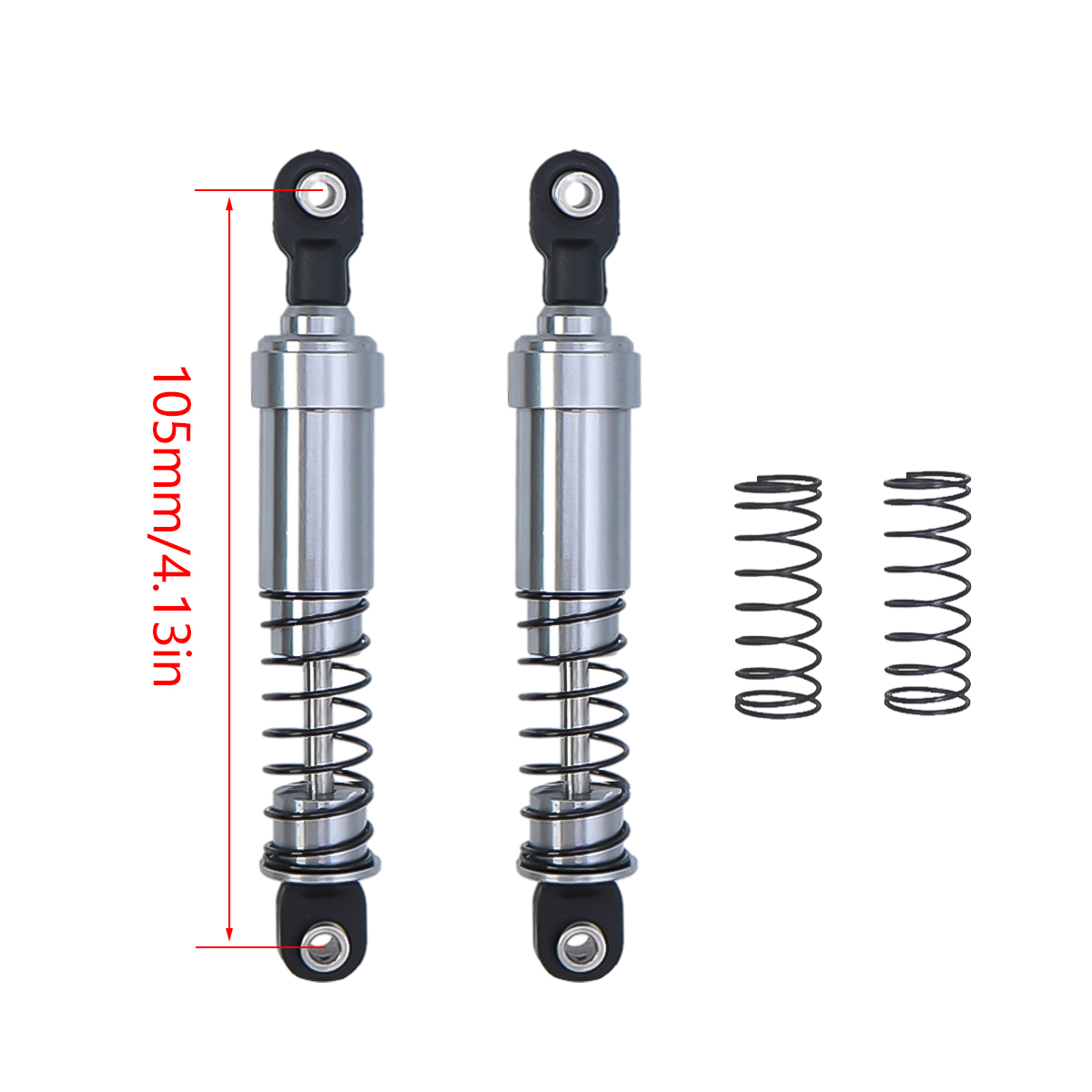Aluminum Big Bore Shocks With Oil Filled 75mm 85mm 95mm 105mm 115mm For 1/10 RC Crawler LCG Cheater Rigs Capra SCX10 90046 TRX4: Burgundy