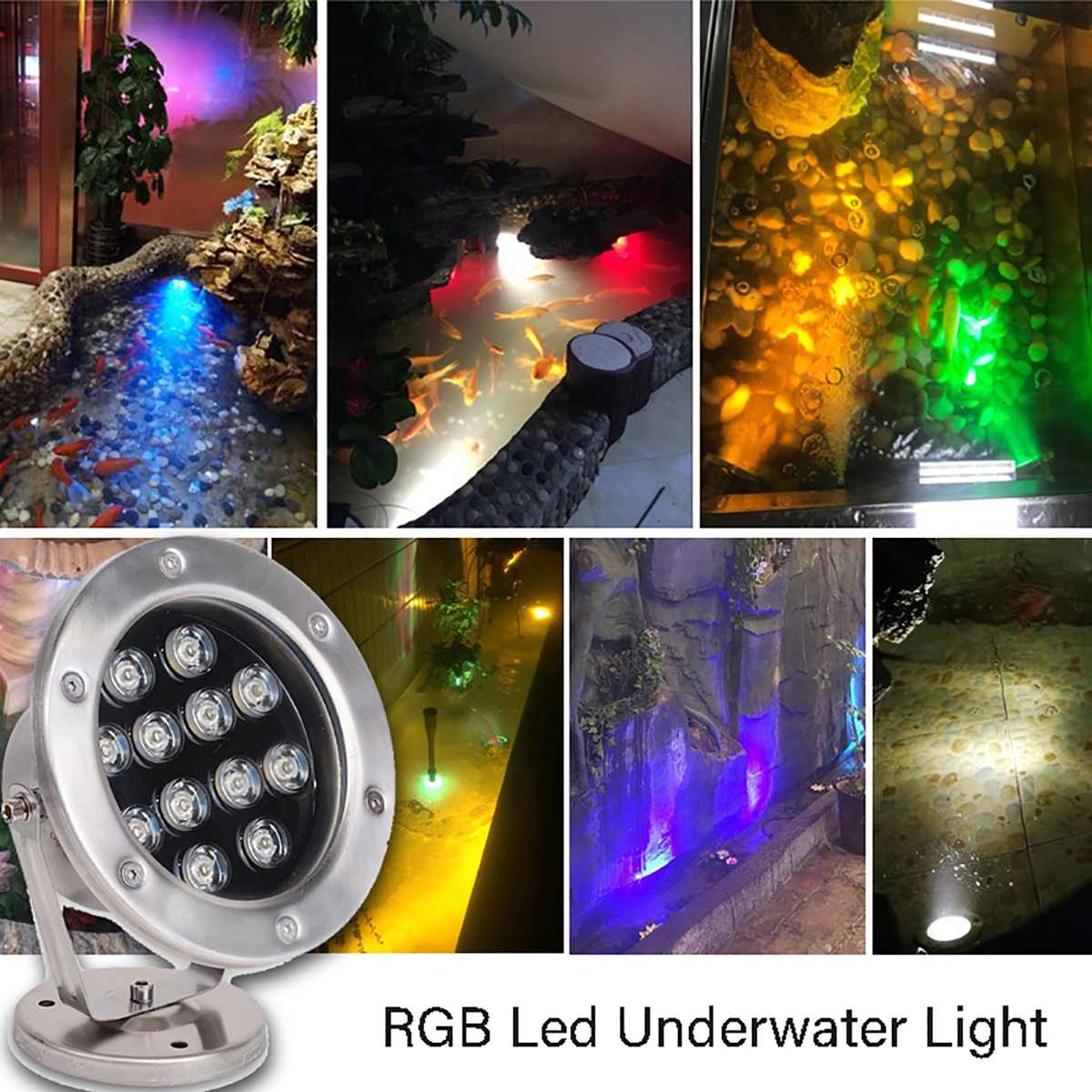 3W 6W 12W IP68 Led Onderwater Licht Rgb Outdoor Waterdichte Kleurrijke Water Spotlight Zwembad Licht Fontein licht