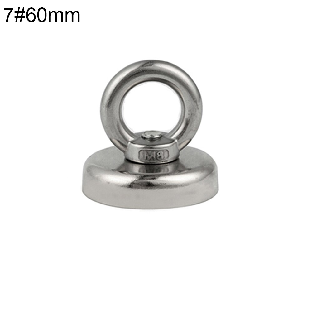 Strong Neodymium Magnet Salvage Magnet Hook Deep Sea Fishing Magnets Holder Pulling Mounting Pot with Ring Eyebolt Metal: Army Green