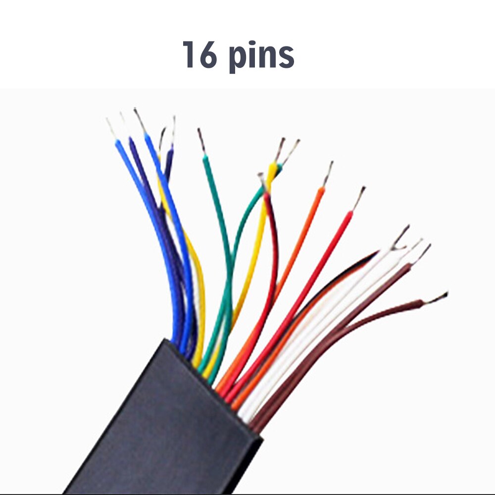 Voiture OBD ligne OBD2 câble d'extension un point deux nouilles plat câble obd un glisser deux noyau plein puissance 0.6m 16pin adaptateur de connexion
