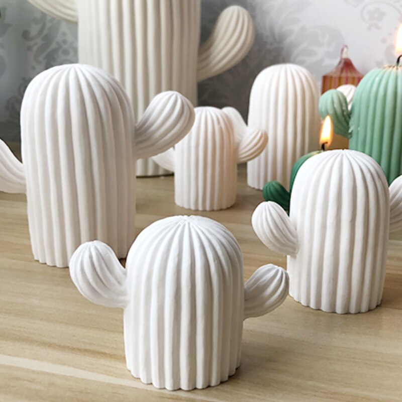 3D meat cactus plant plaster mold home decoration decorative candles mold Succulent cactus Candle forms simulator