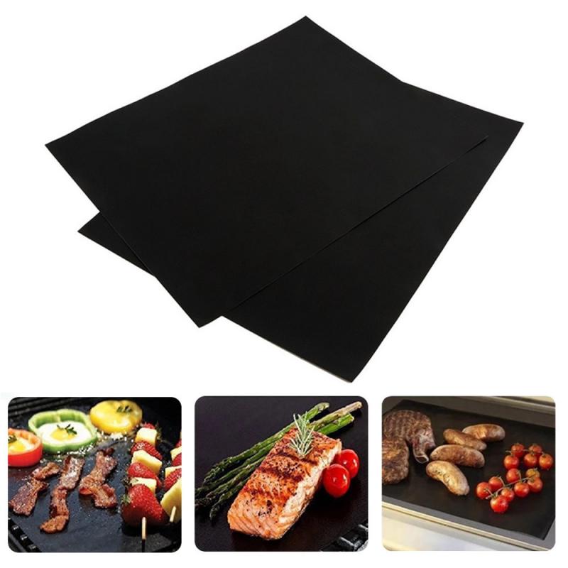 Home BBQ Grill Mat Barbecue Outdoor Baking Non-stick Pad Reusable Cooking Plate 40 * 30cm For Party PTFE Grill Mat Accessories