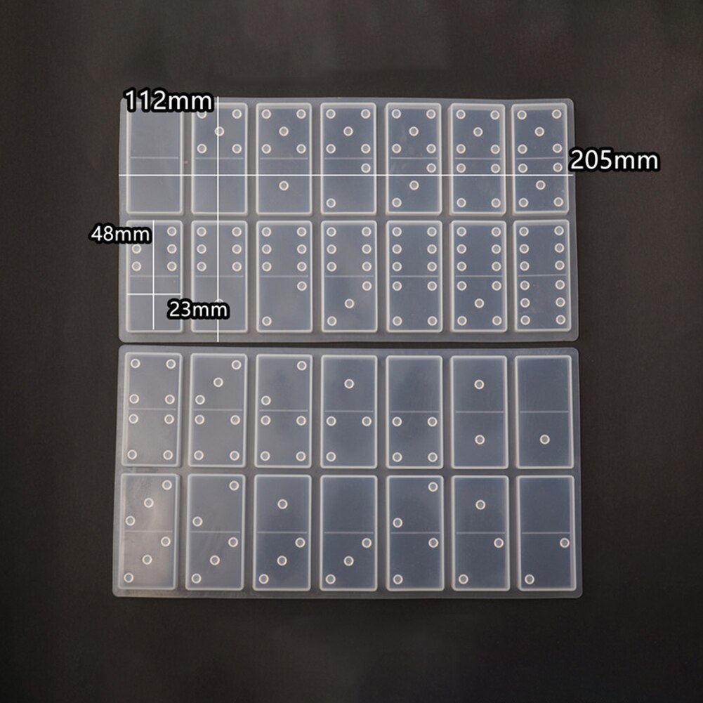 Moldes de silicona de dominó hechos a mano, cabujones para hacer tableros, manualidades, dijes, decoración, 2 uds.
