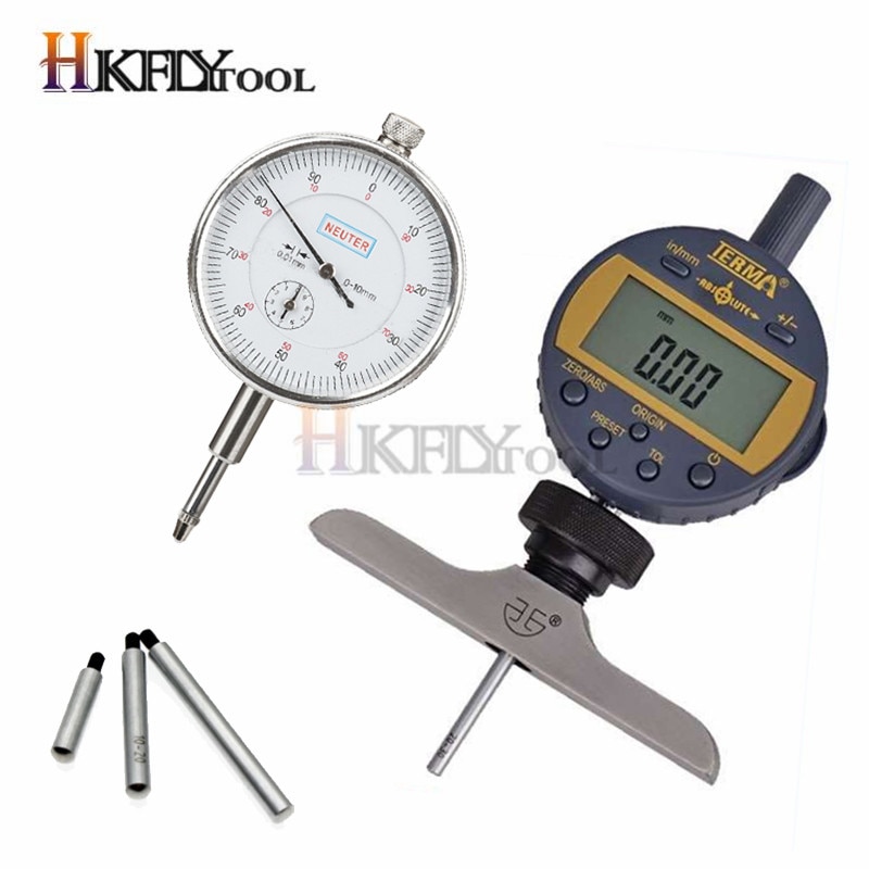 Dial Indicator Holder with Dial Indicator Depth Point Indicator with Lug Back 0-12.7mm Digital Micrometre Measuring Instrument